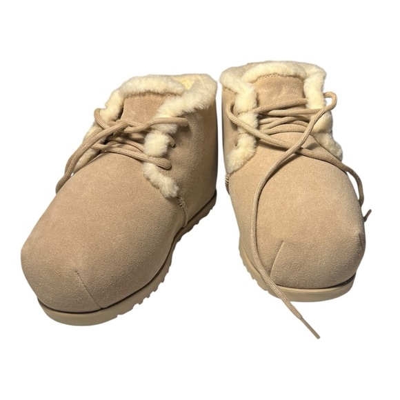 NWOB UGG Women’s Pumped Faux Fur Trim Slipper Bootie In Mustard Seed Size 7 - Picture 7 of 7